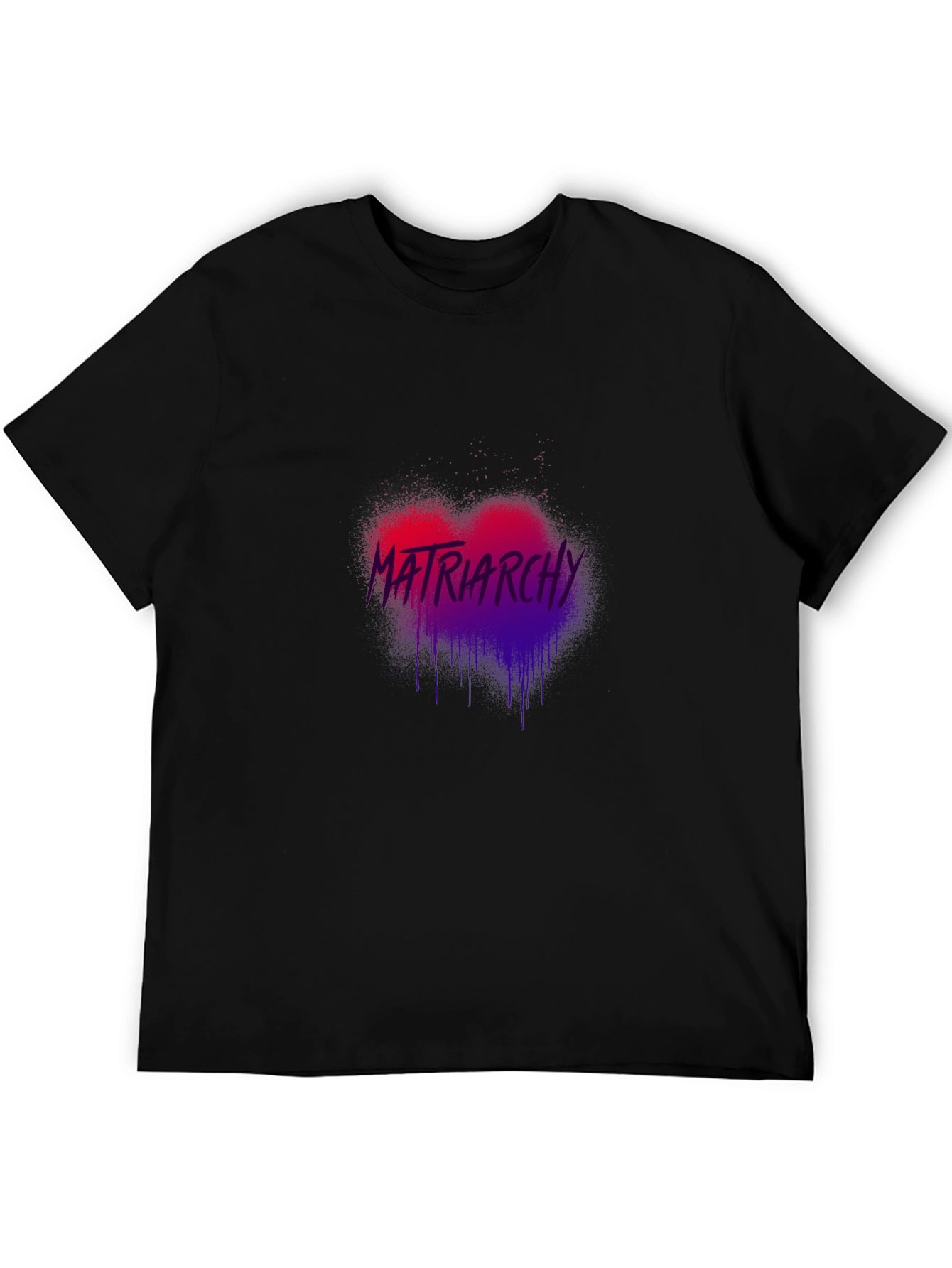 Matriarchy Heart Graphic Black T-Shirt