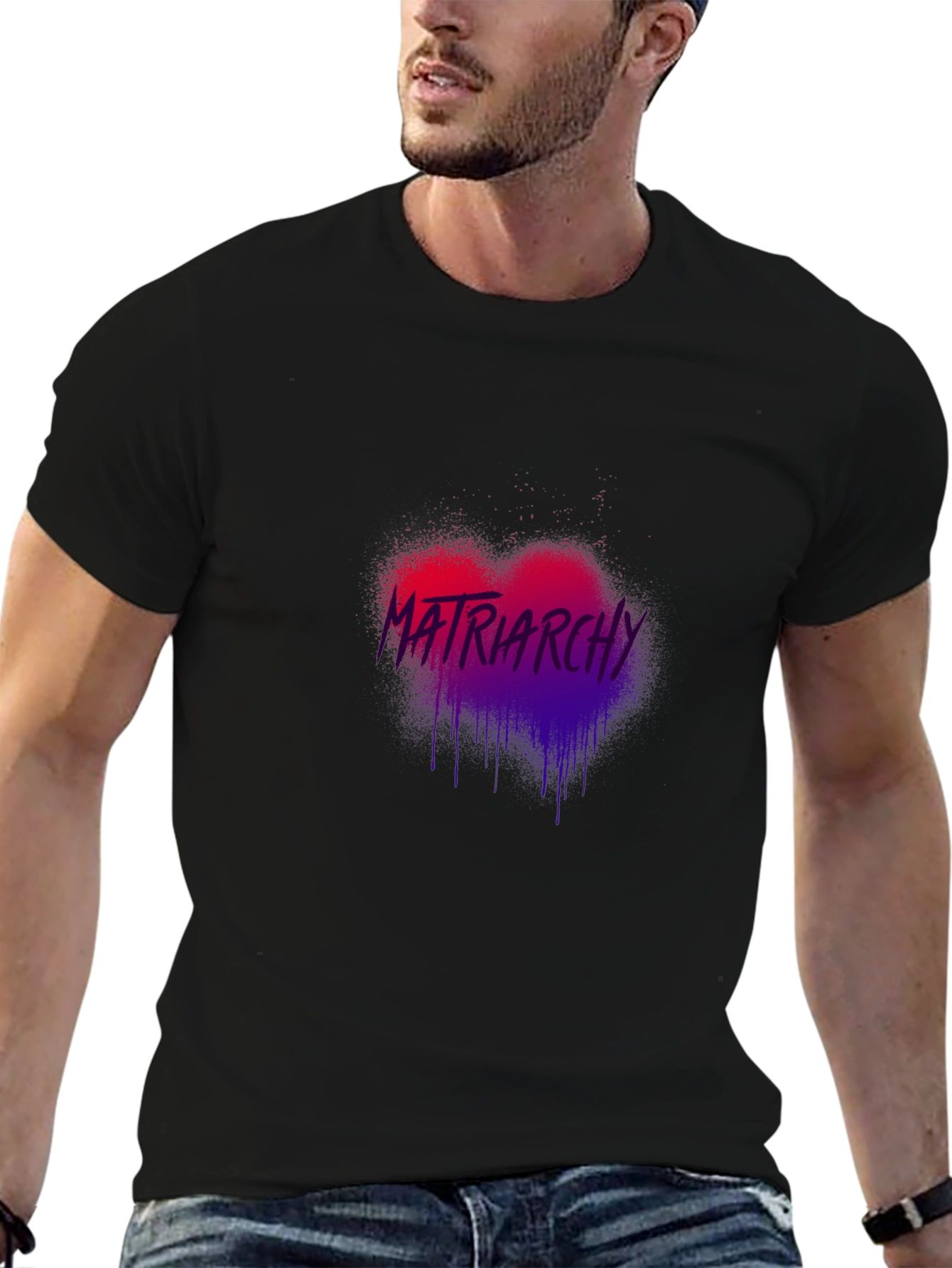 Matriarchy Heart Graphic Black T-Shirt