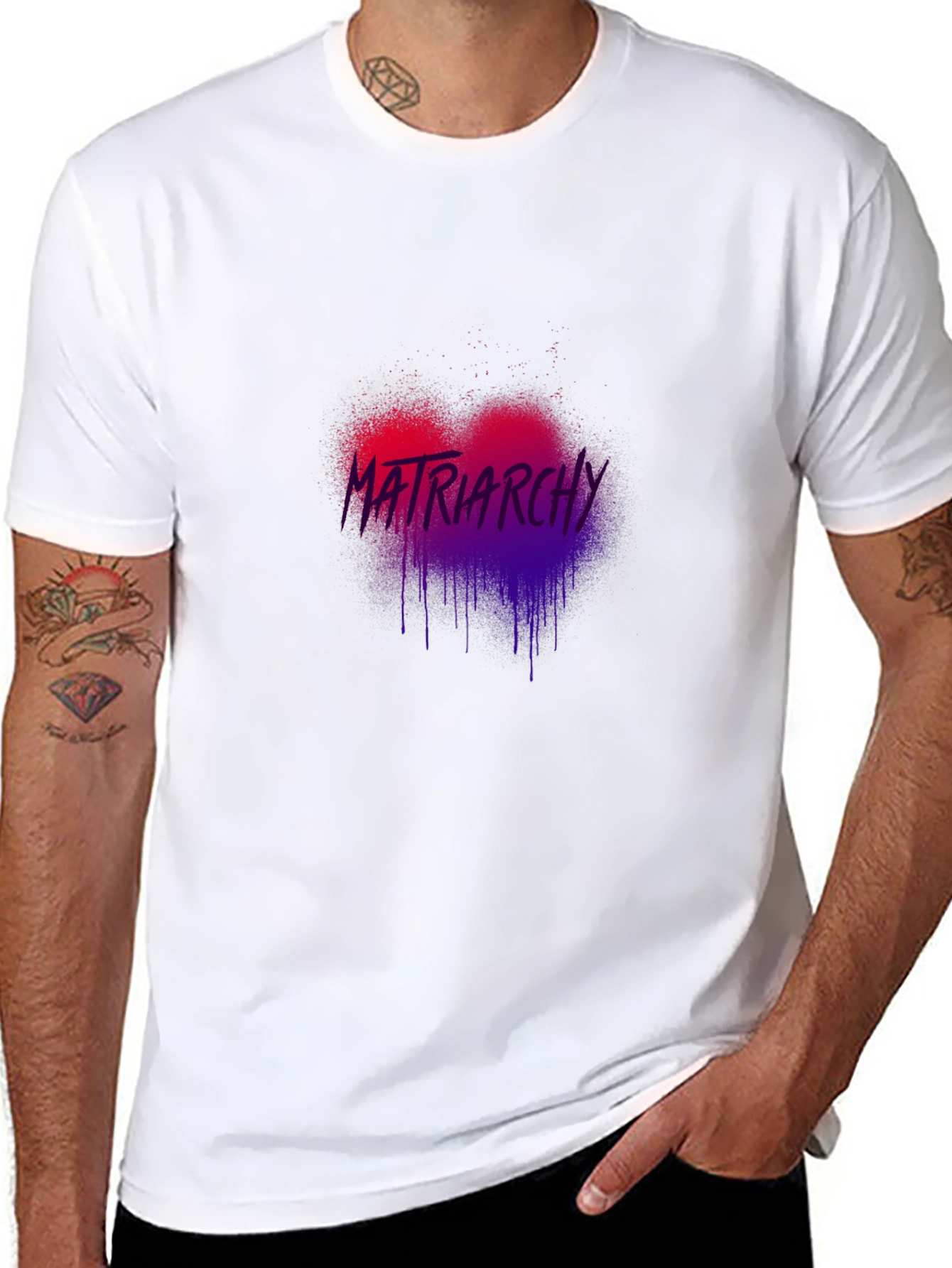 Matriarchy Heart Graphic Black T-Shirt