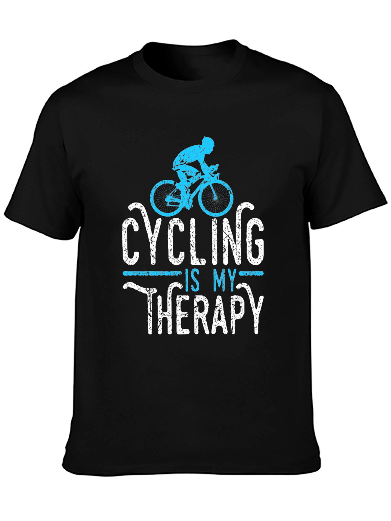 Cycling is My Therapy Mens Graphic Tee