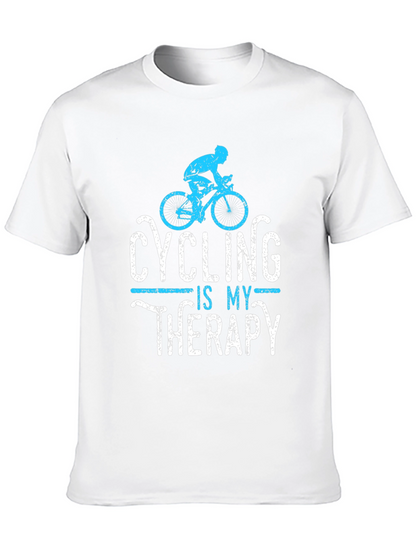 Cycling is My Therapy Mens Graphic Tee