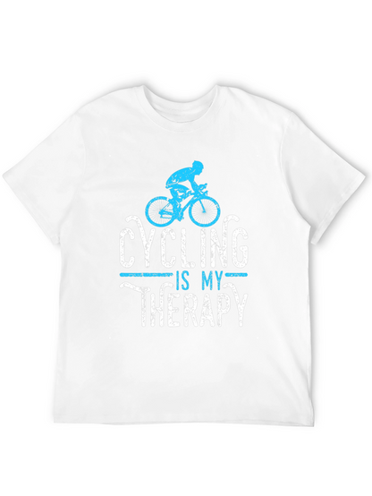 Cycling is My Therapy Mens Graphic Tee