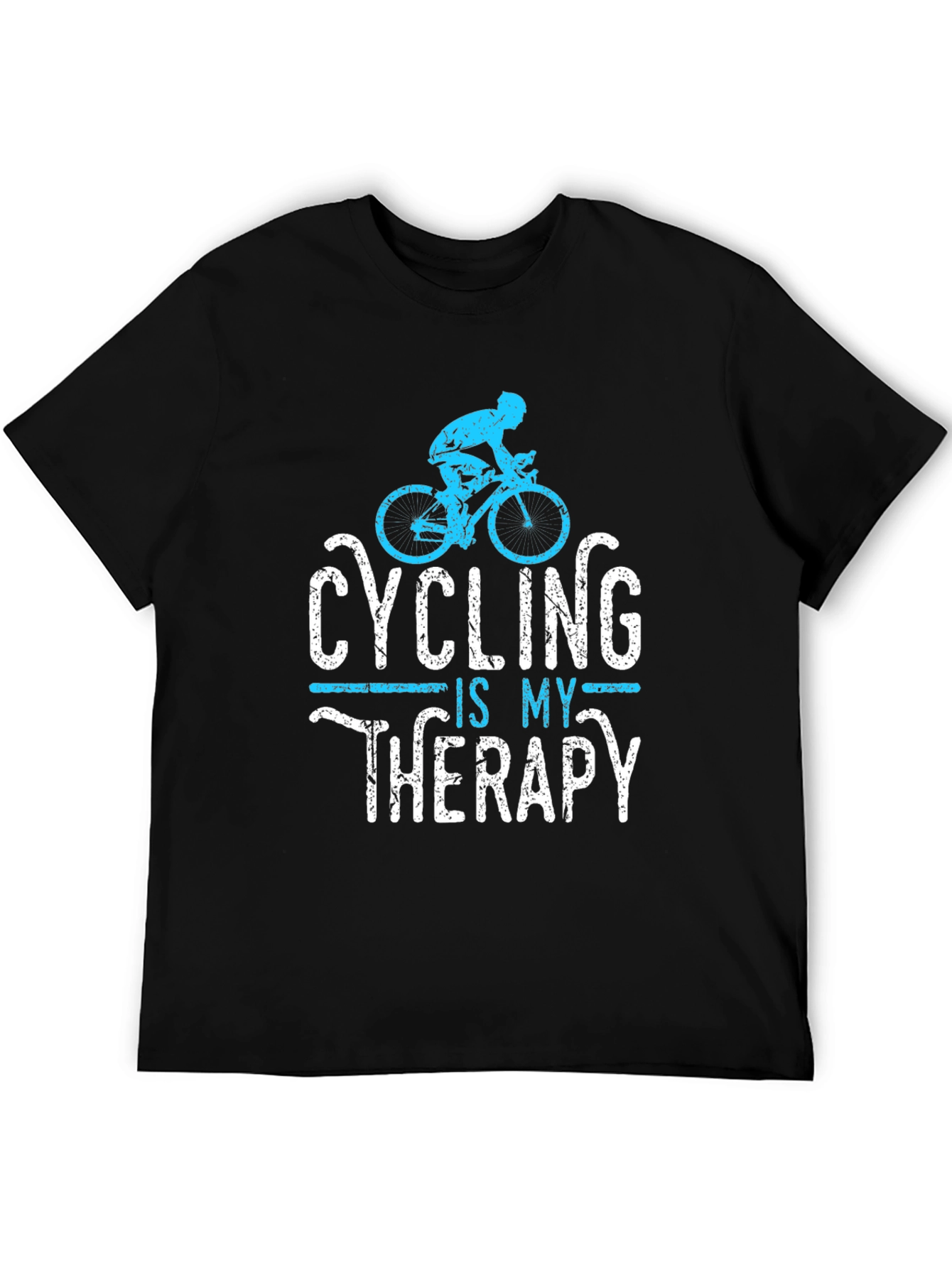 Cycling is My Therapy Mens Graphic Tee