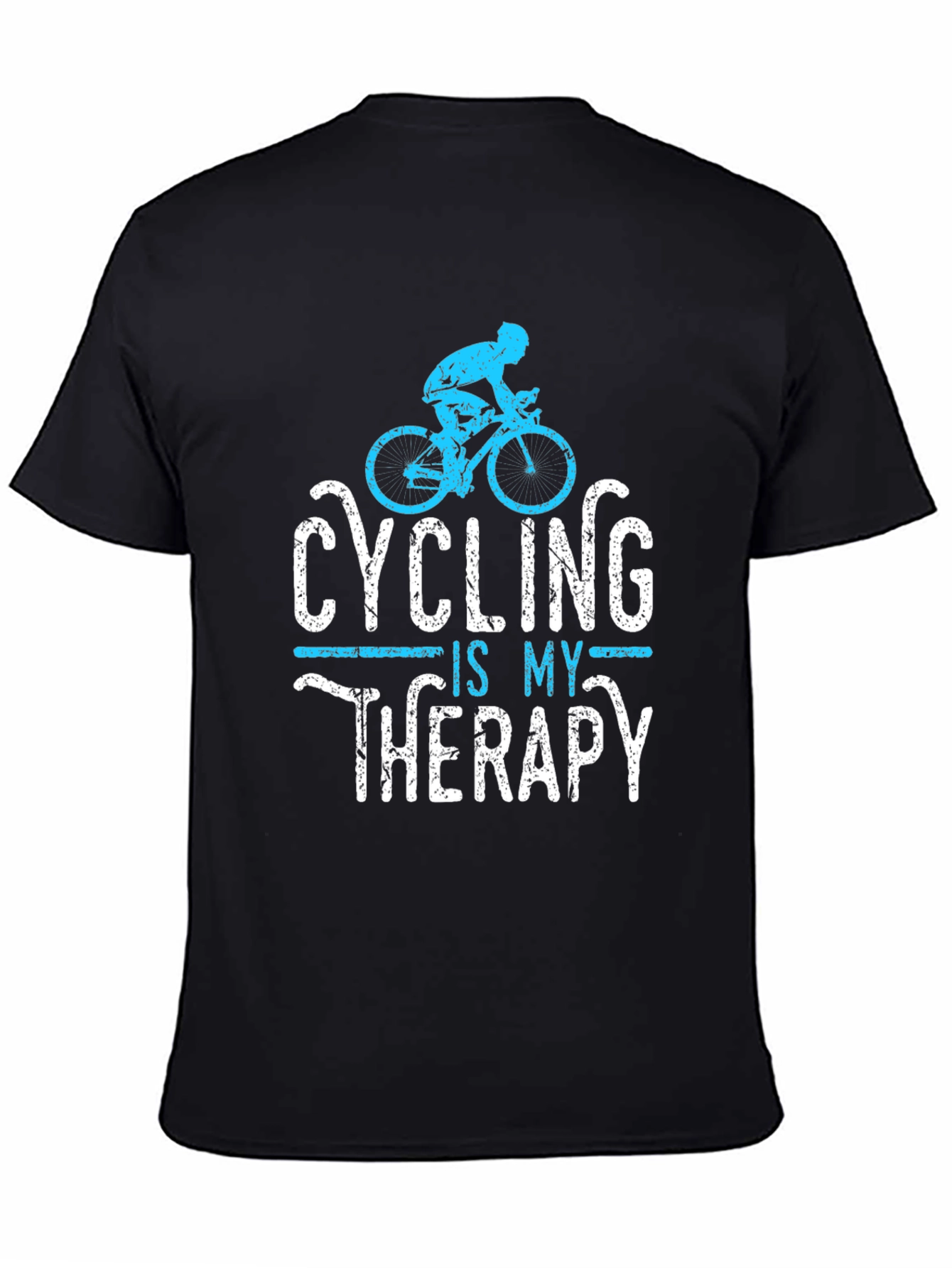 Cycling is My Therapy Mens Graphic Tee