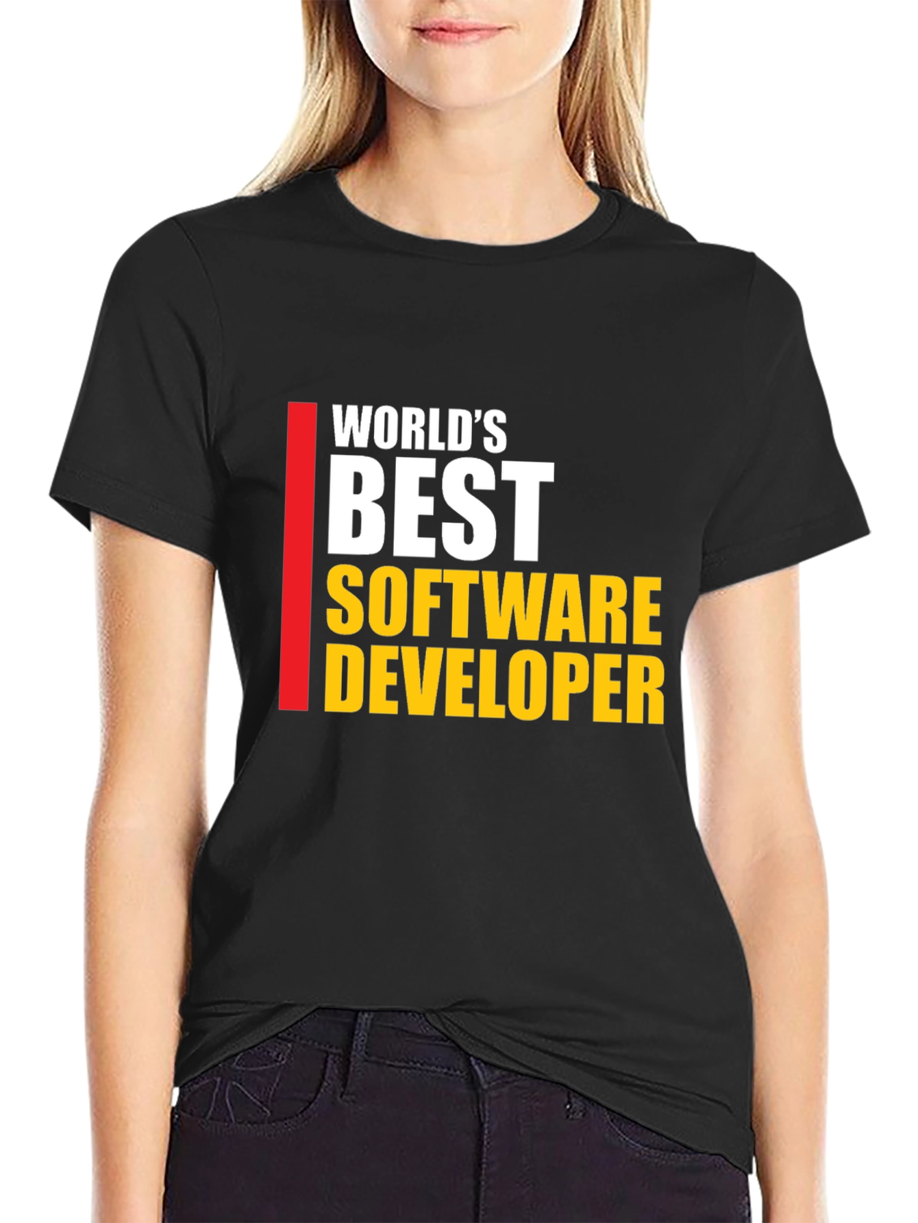 Worlds Best Software Developer T-Shirt - Black