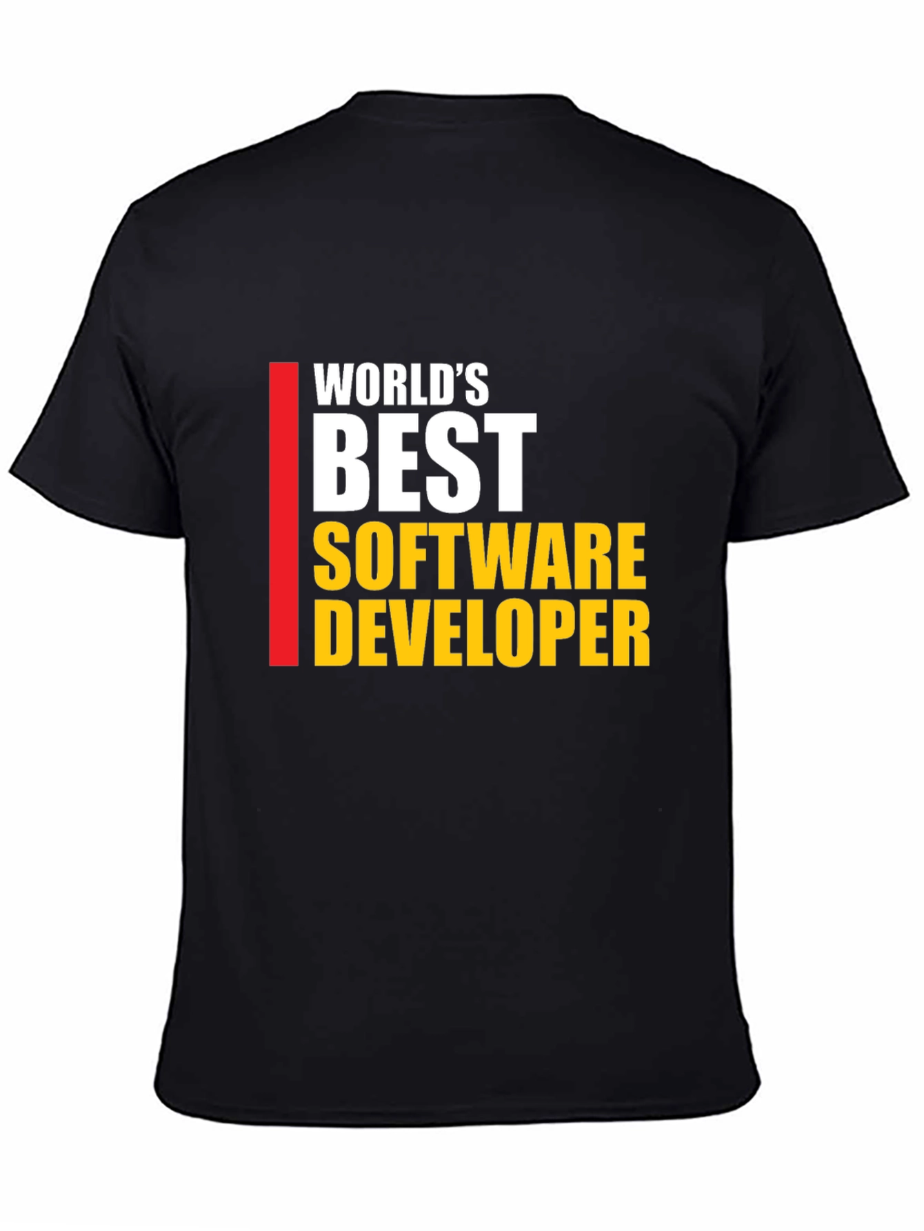 Worlds Best Software Developer T-Shirt - Black