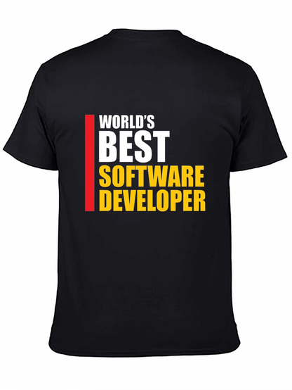 Worlds Best Software Developer T-Shirt - Black