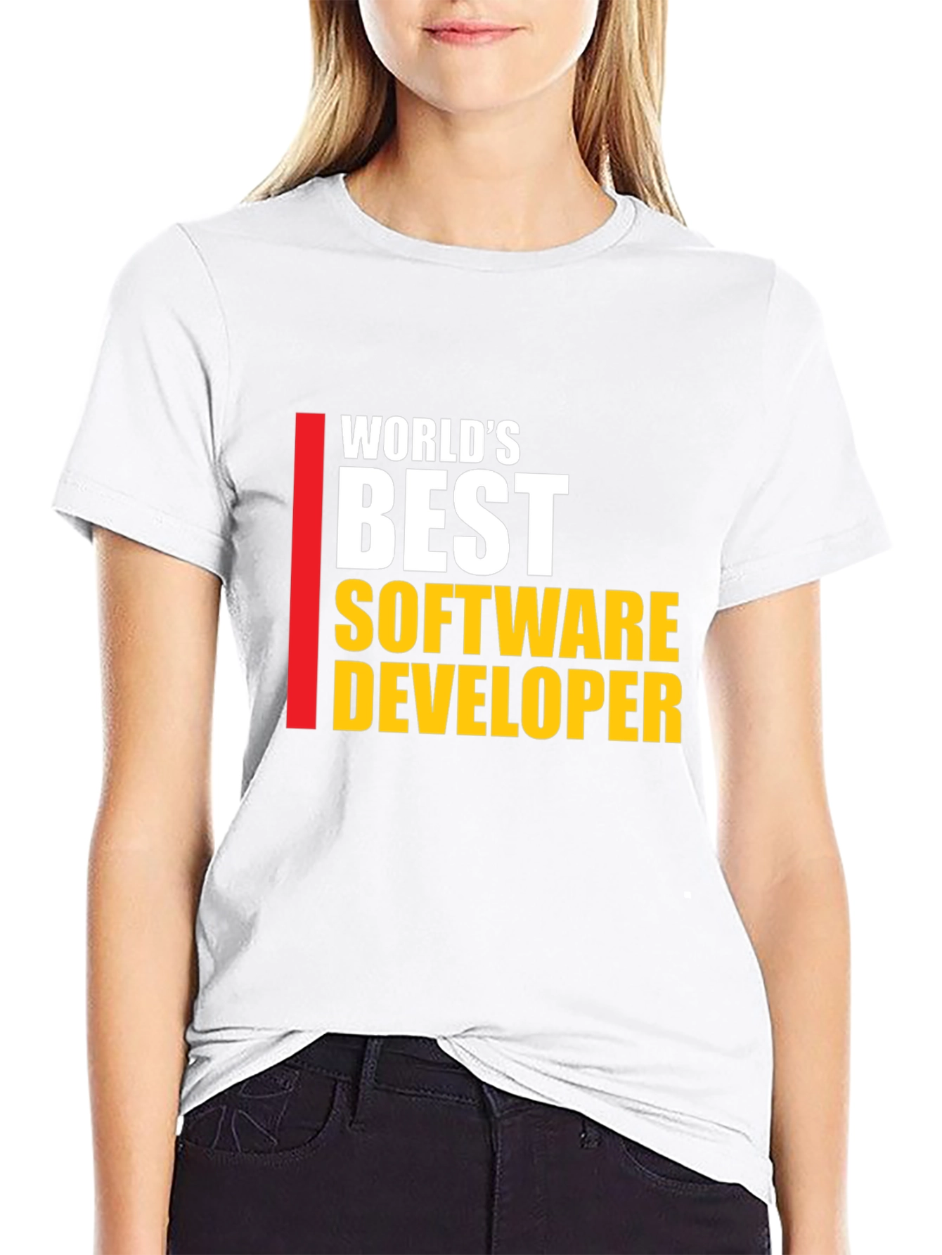 Worlds Best Software Developer T-Shirt - Black