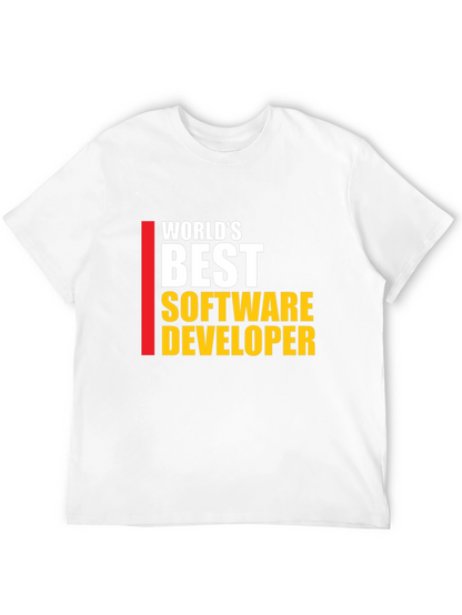 Worlds Best Software Developer T-Shirt - Black