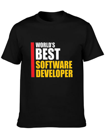 Worlds Best Software Developer T-Shirt - Black
