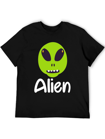 Alien Graphic T-Shirt - Black Cotton Tee