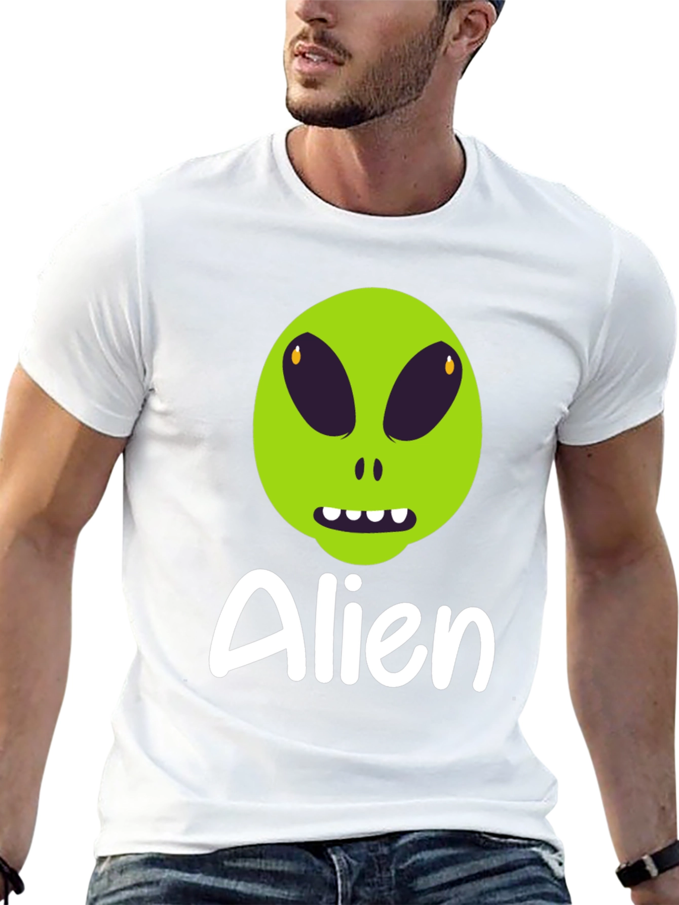 Alien Graphic T-Shirt - Black Cotton Tee