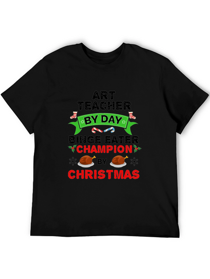 Art Teacher Binge Eater Christmas T-Shirt