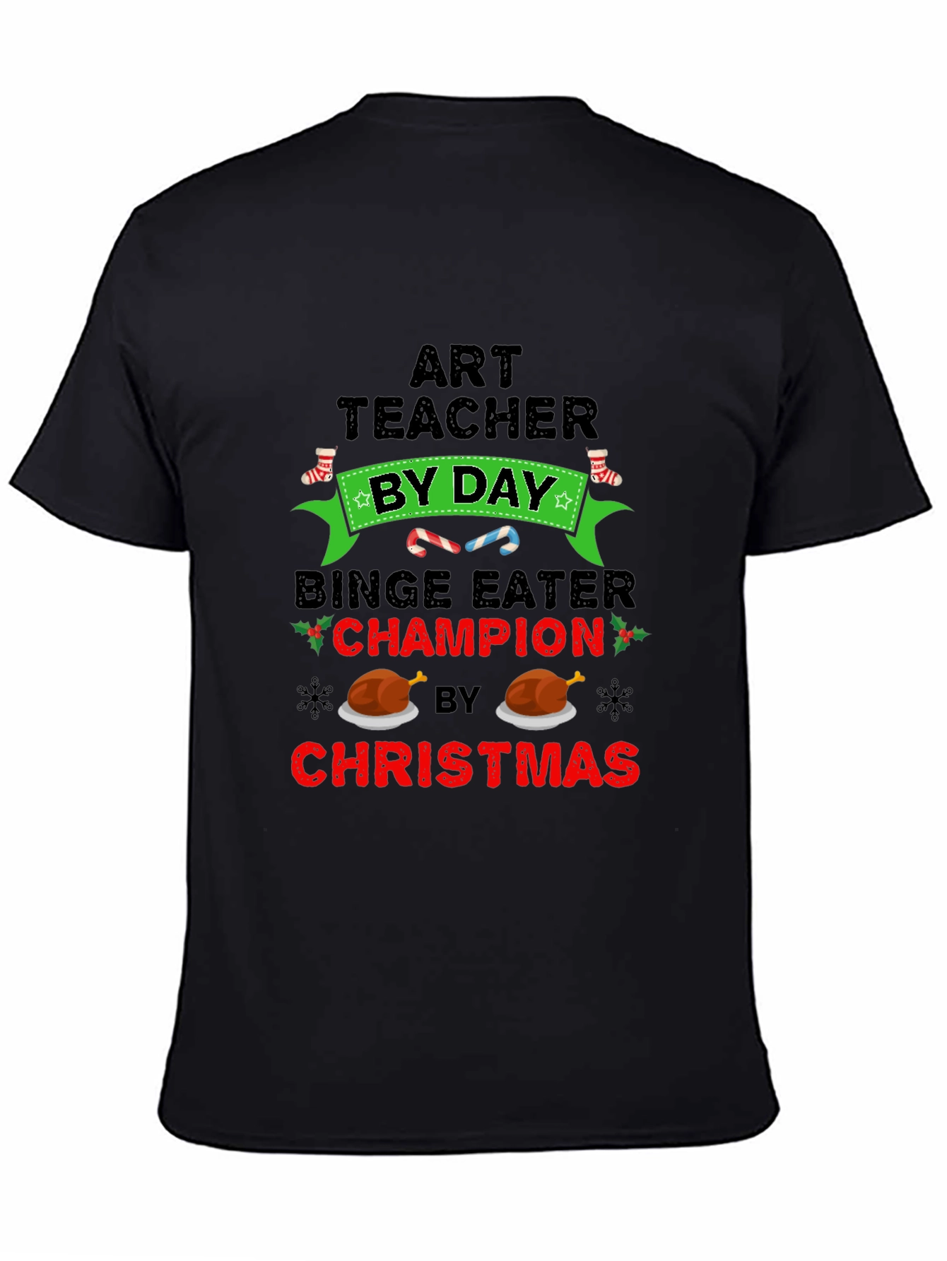 Art Teacher Binge Eater Christmas T-Shirt