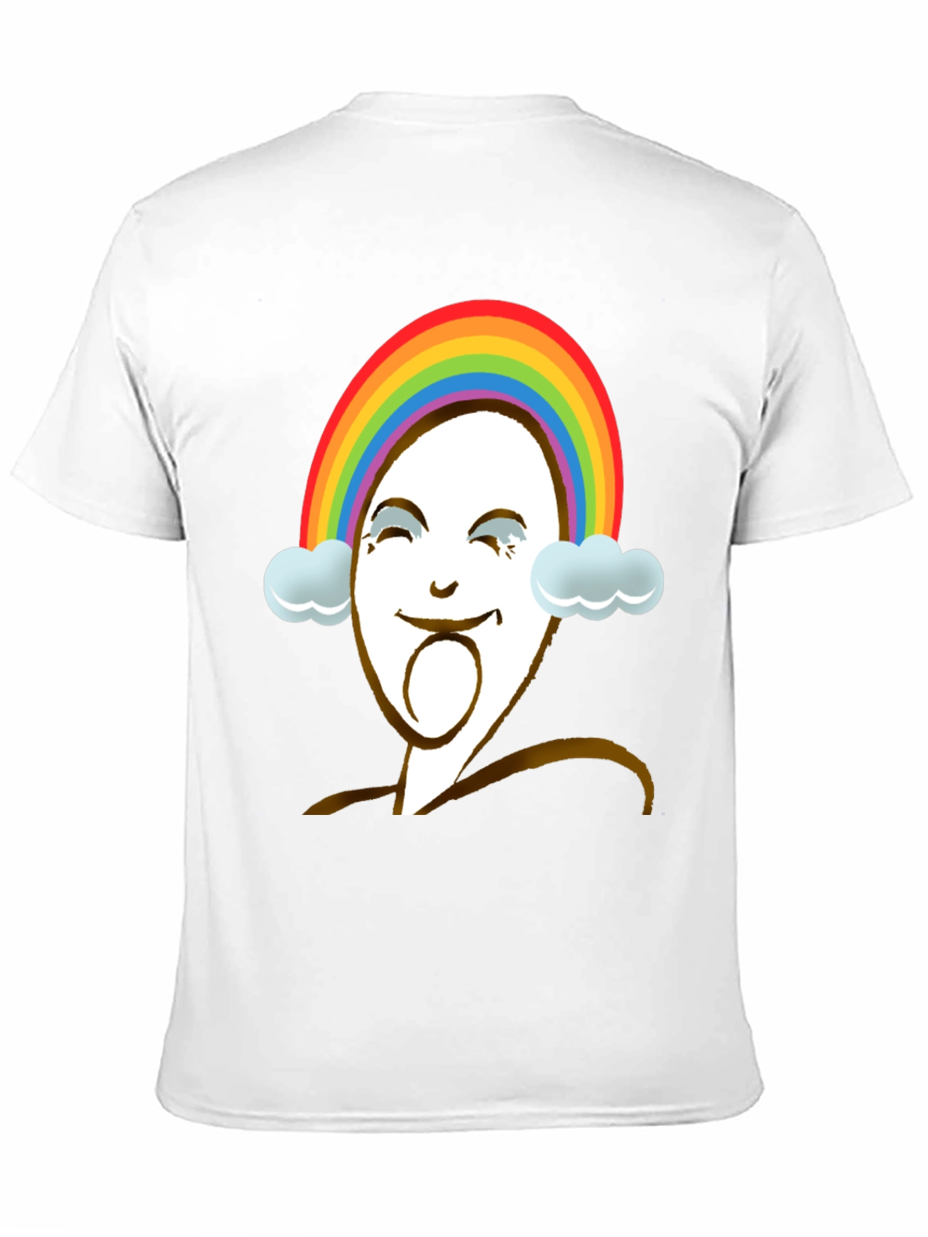 Rainbow Face Graphic Tee - Unique Design