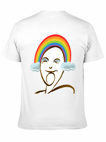 Rainbow Face Graphic Tee - Unique Design