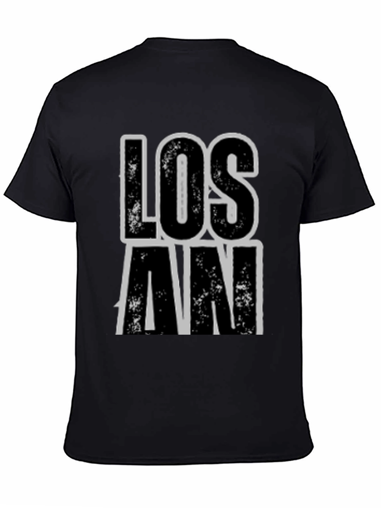 Los An Graphic Print Black T-Shirt