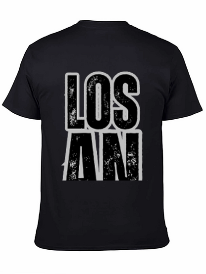 Los An Graphic Print Black T-Shirt