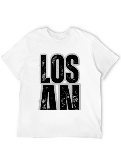 Los An Graphic Print Black T-Shirt