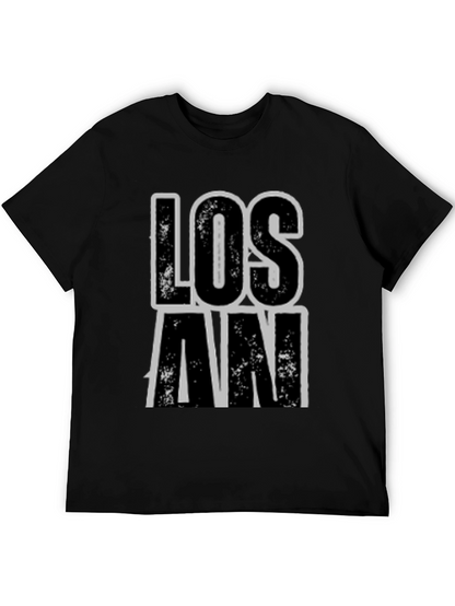 Los An Graphic Print Black T-Shirt