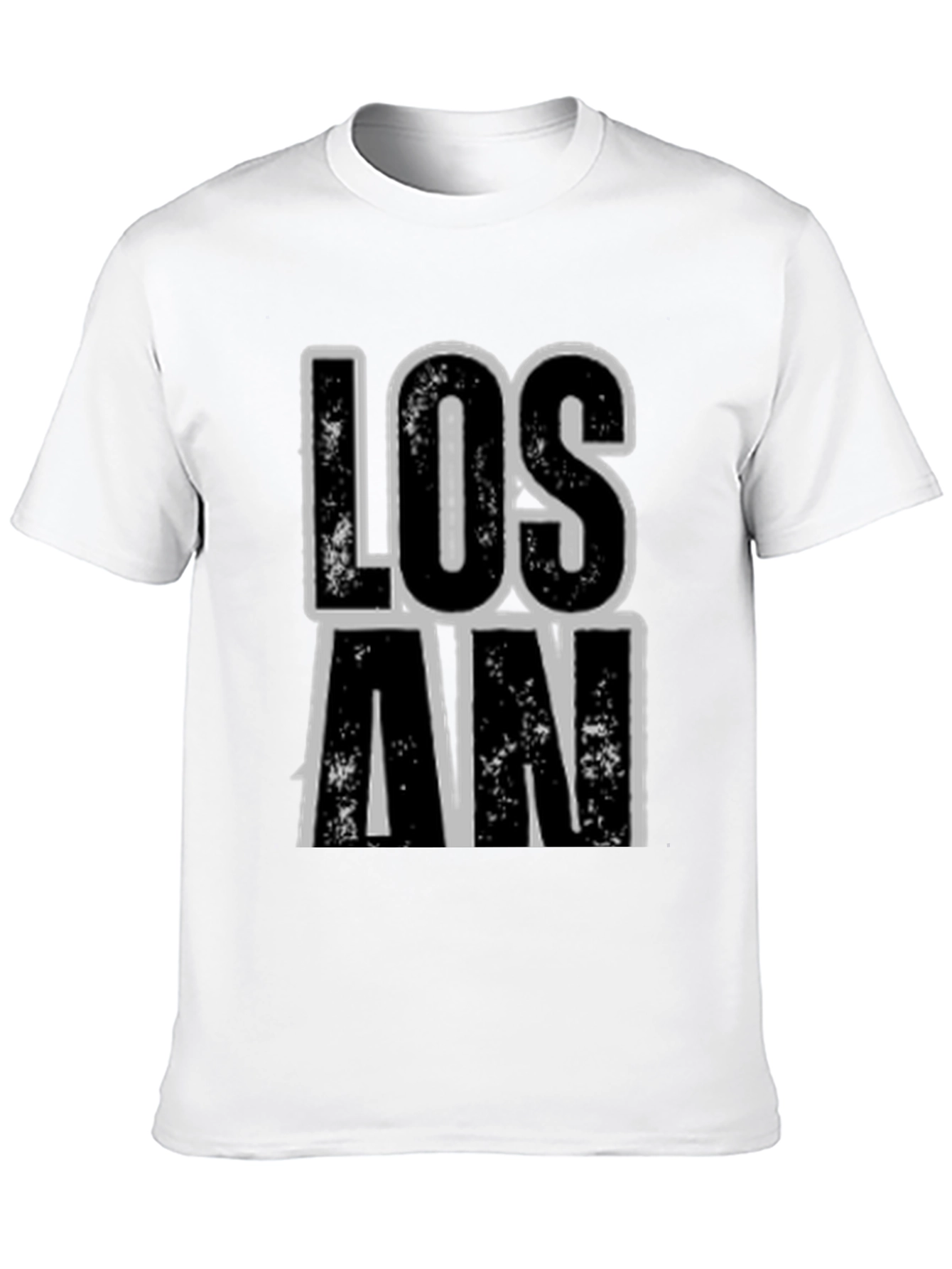 Los An Graphic Print Black T-Shirt