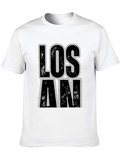Los An Graphic Print Black T-Shirt