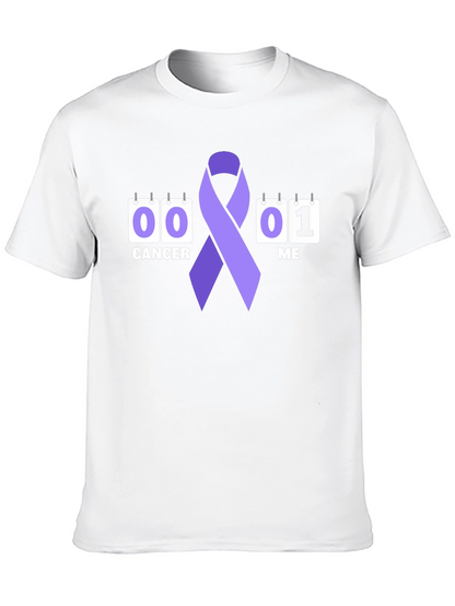 Cancer Awareness Ribbon Graphic T-Shirt