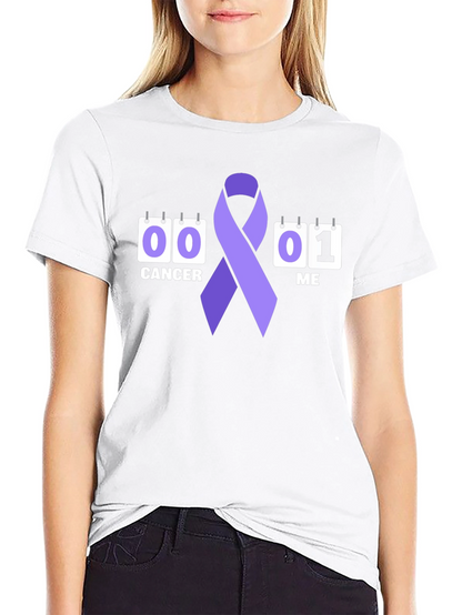 Cancer Awareness Ribbon Graphic T-Shirt