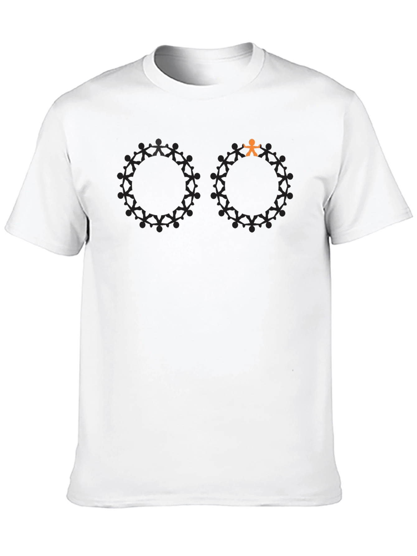 Unique Silhouette People Circle Graphic Tee