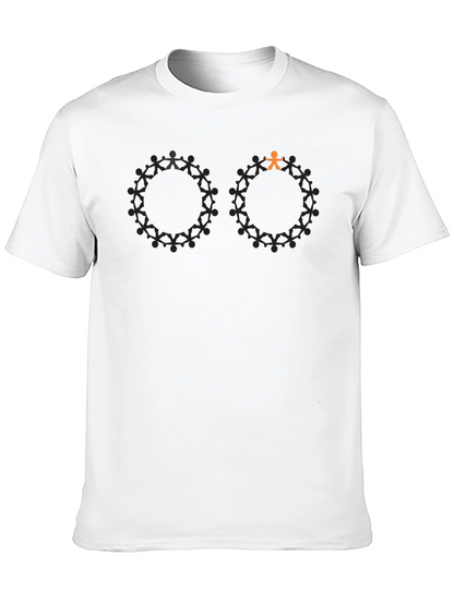 Unique Silhouette People Circle Graphic Tee