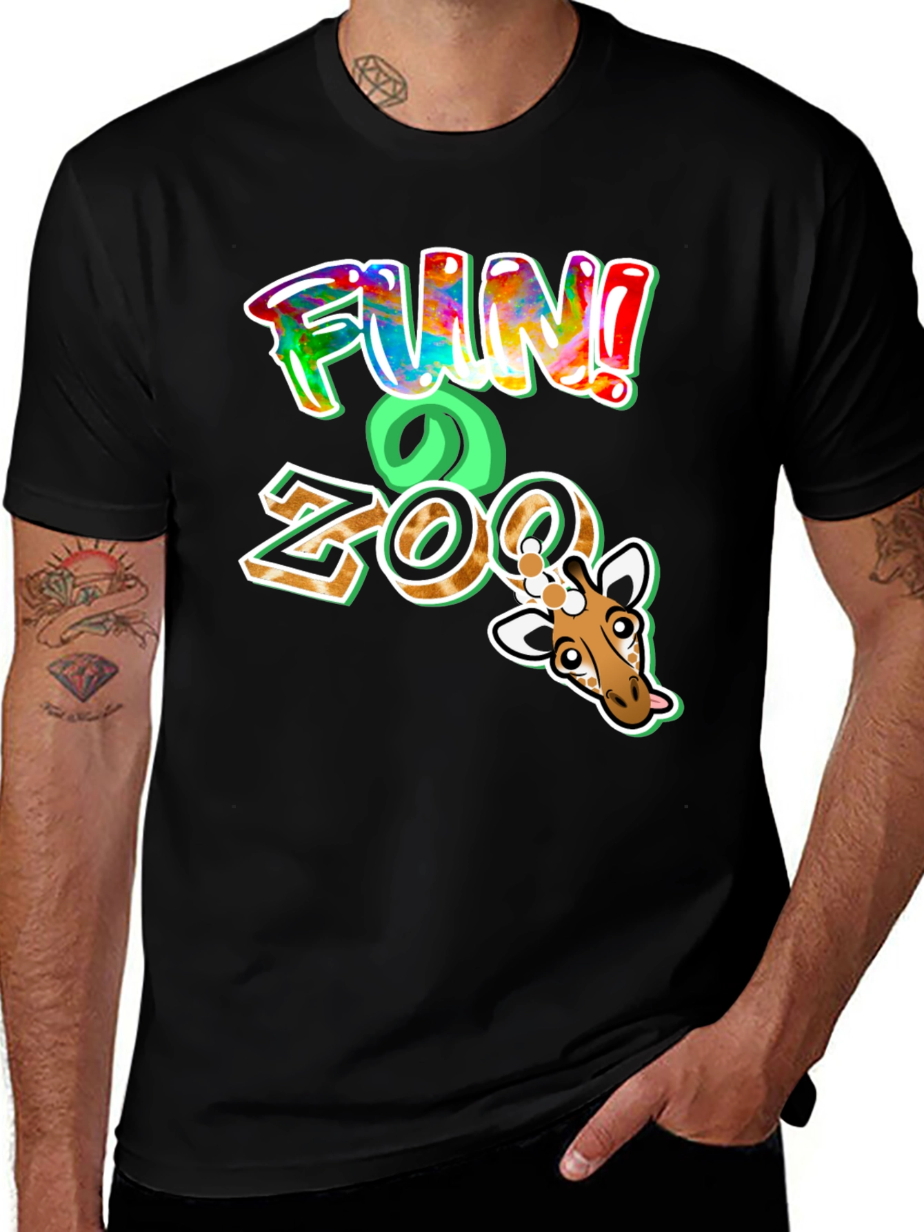 Fun Zoo Giraffe Graphic T-Shirt