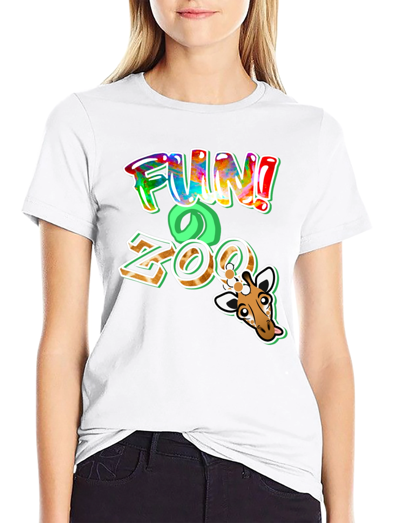 Fun Zoo Giraffe Graphic T-Shirt