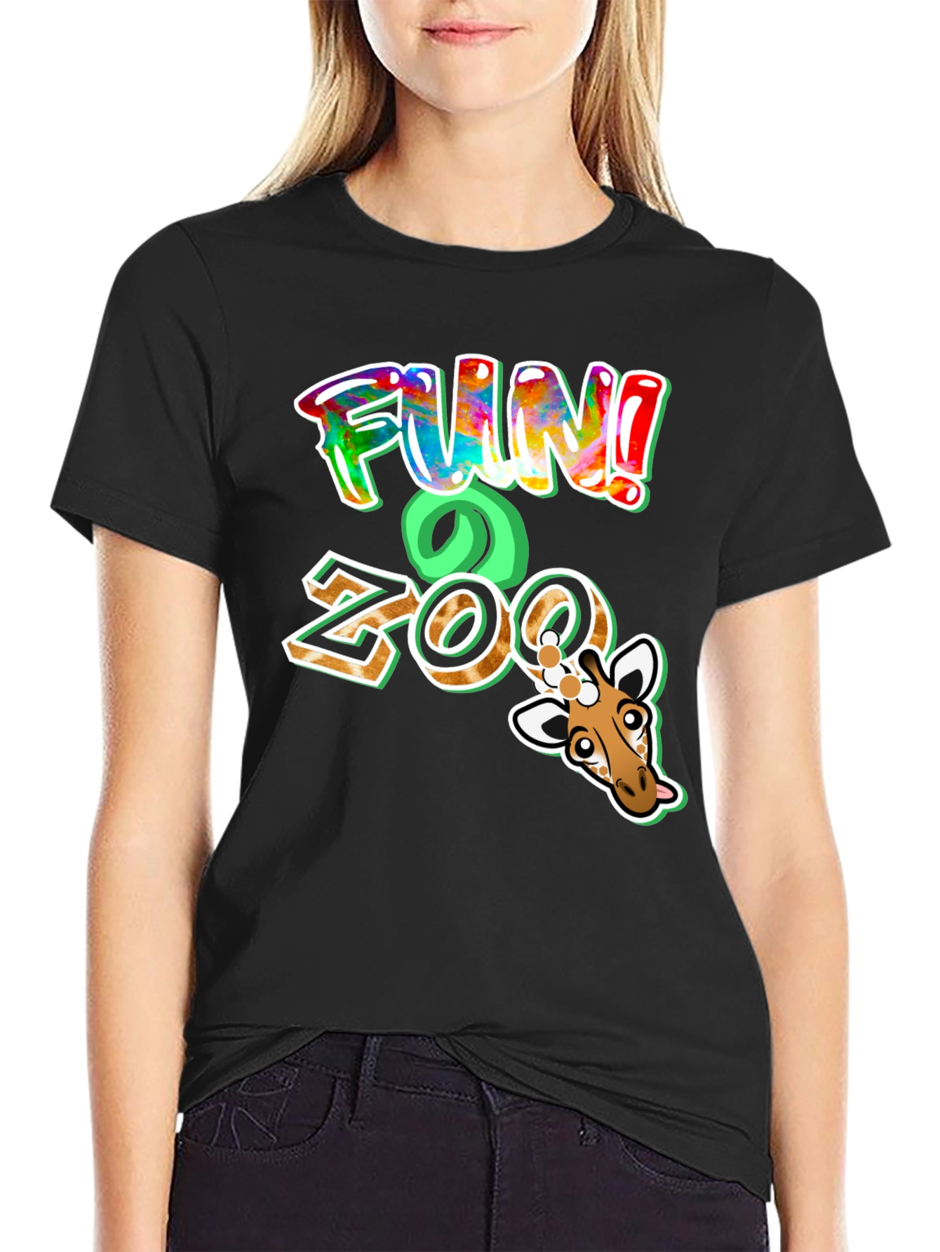 Fun Zoo Giraffe Graphic T-Shirt