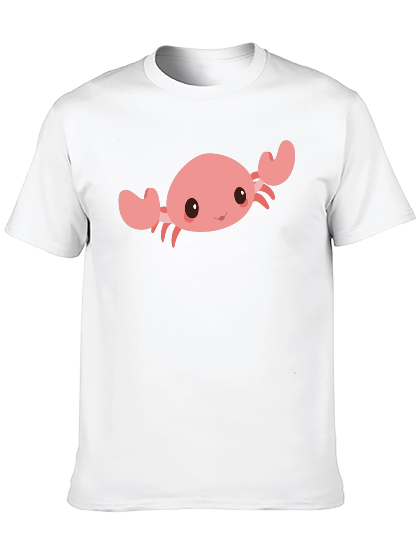 Cute Crab Graphic Tee - Black Cotton Comfort