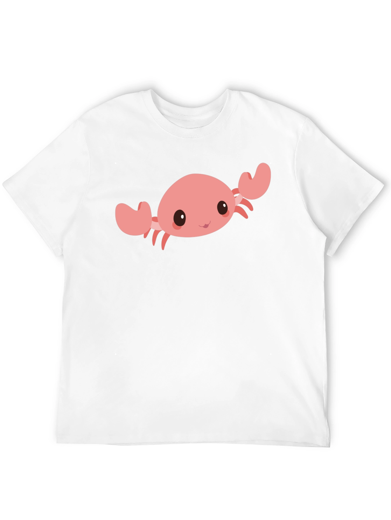 Cute Crab Graphic Tee - Black Cotton Comfort