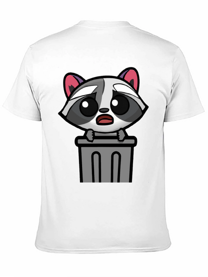 Cute Raccoon in Trash T-Shirt - Unisex Black Tee