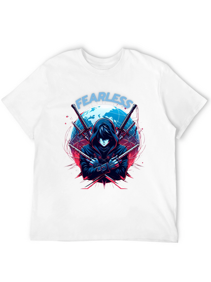 Fearless Anime Ninja Graphic T-Shirt