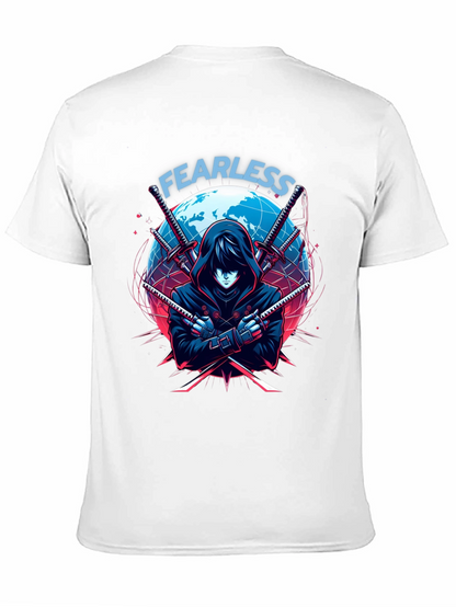Fearless Anime Ninja Graphic T-Shirt