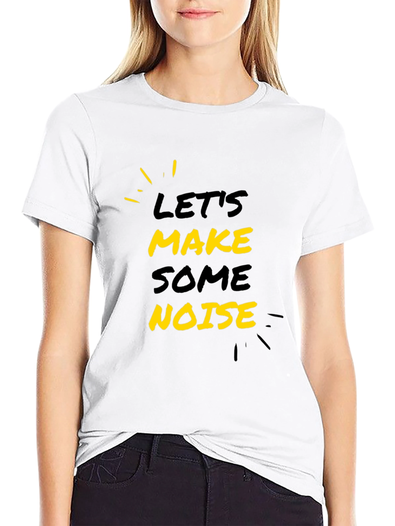 Lets Make Some Noise Black Graphic Tee