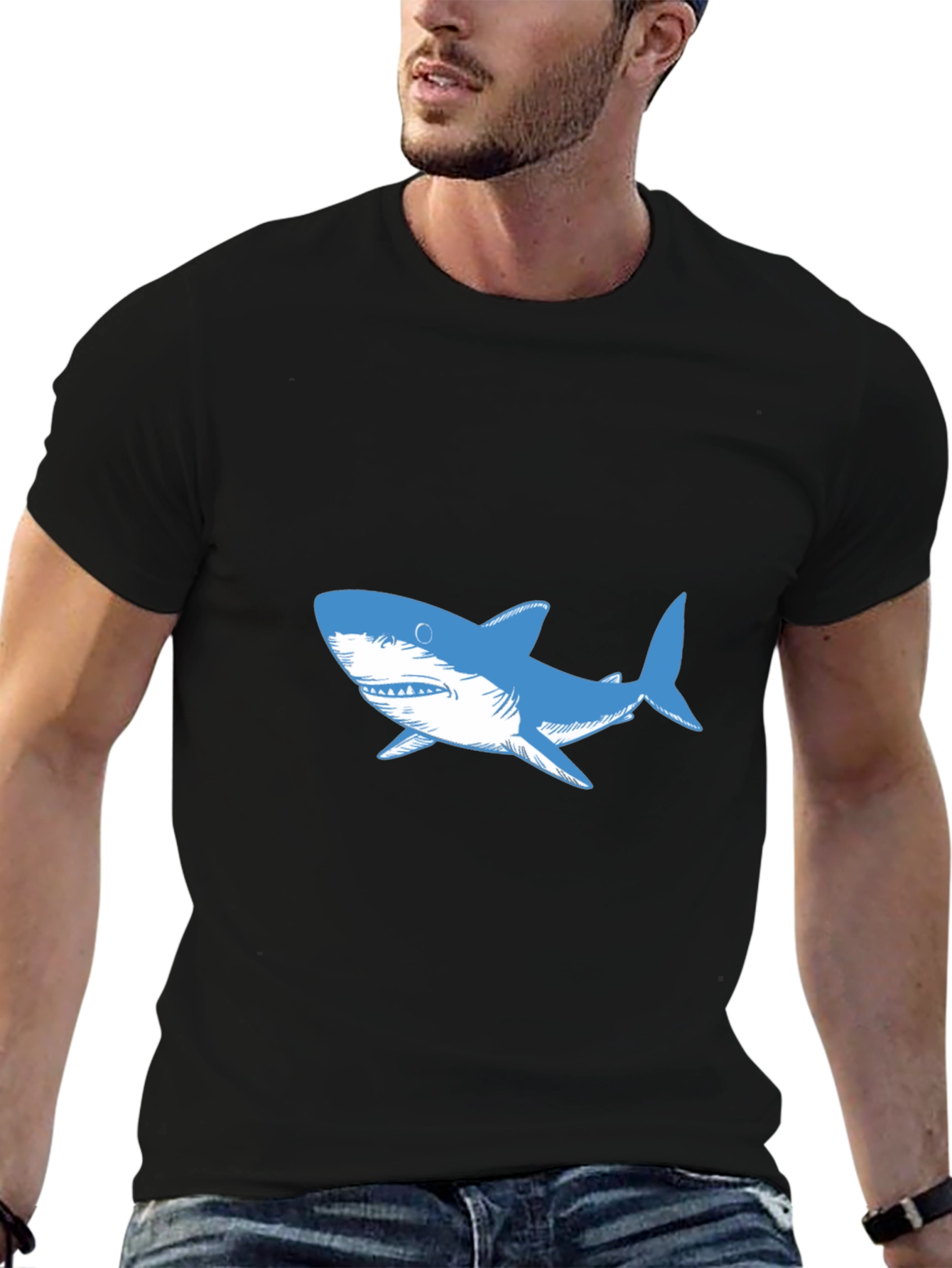 Shark Graphic Black T-Shirt