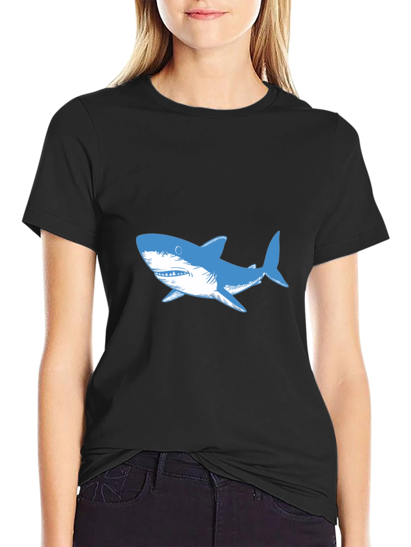 Shark Graphic Black T-Shirt