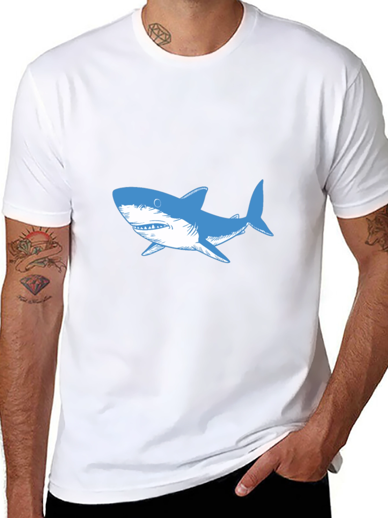 Shark Graphic Black T-Shirt