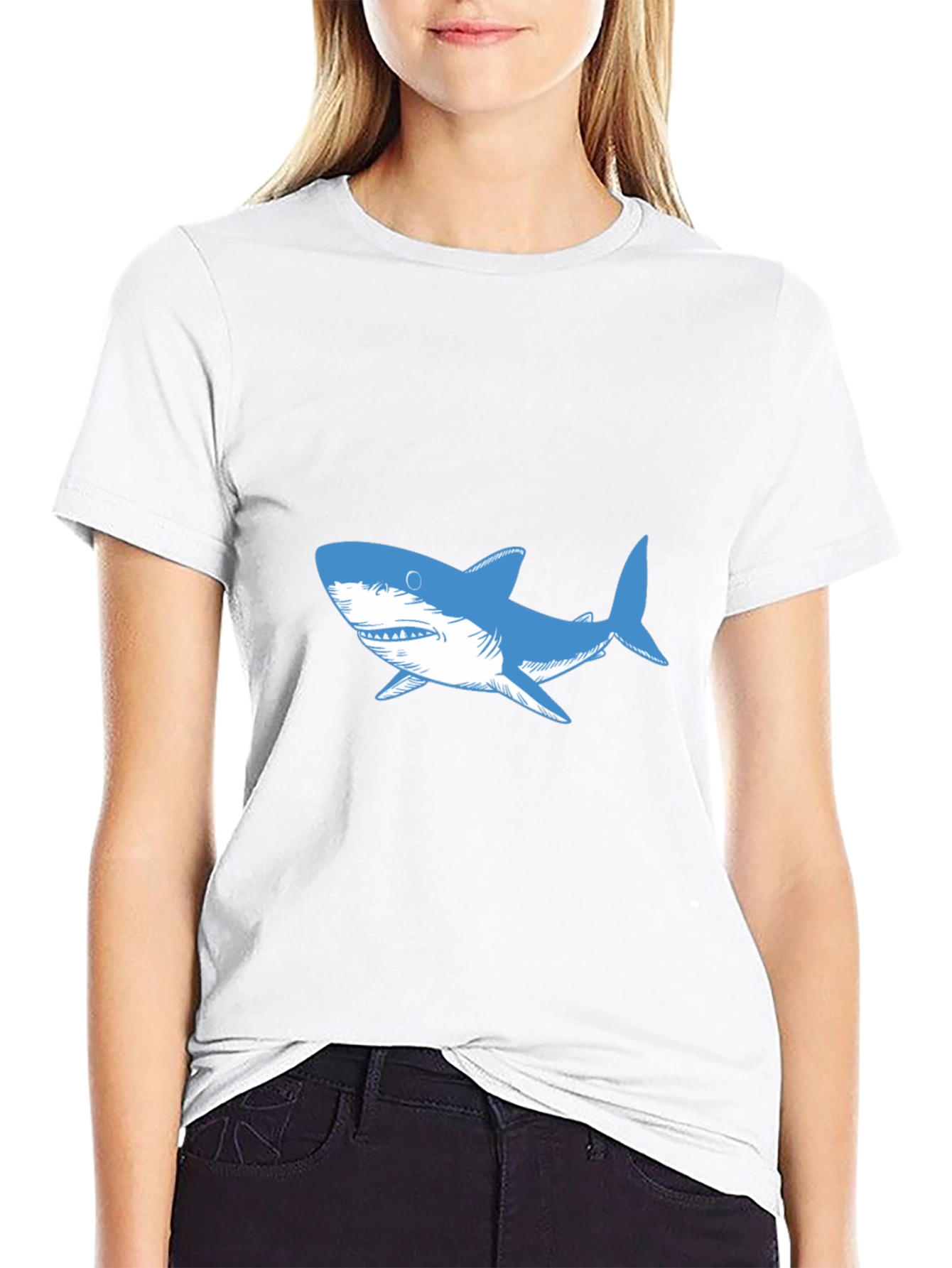 Shark Graphic Black T-Shirt