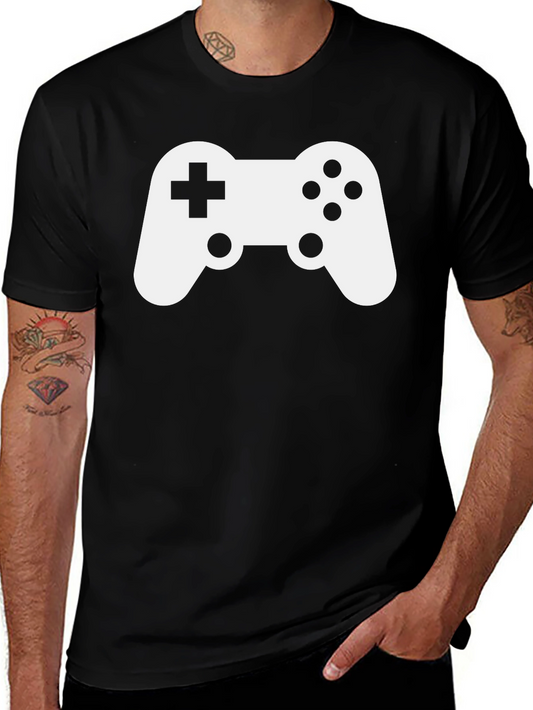Gaming Controller Graphic Tee - Black Cotton Shirt