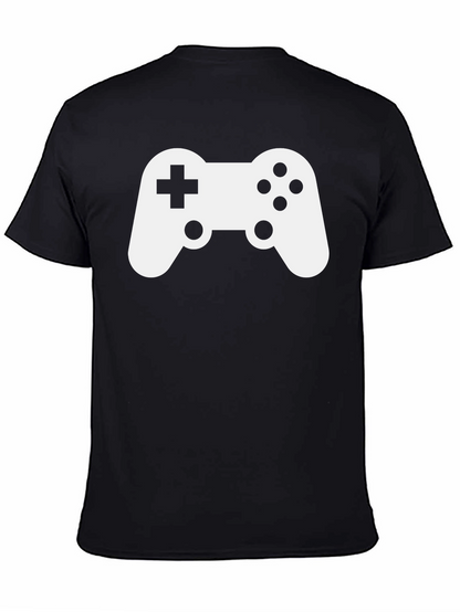 Gaming Controller Graphic Tee - Black Cotton Shirt
