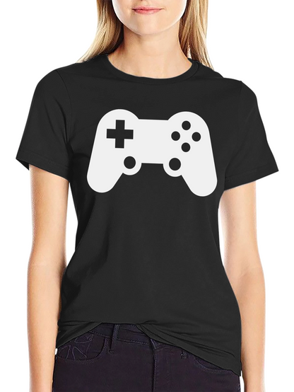 Gaming Controller Graphic Tee - Black Cotton Shirt