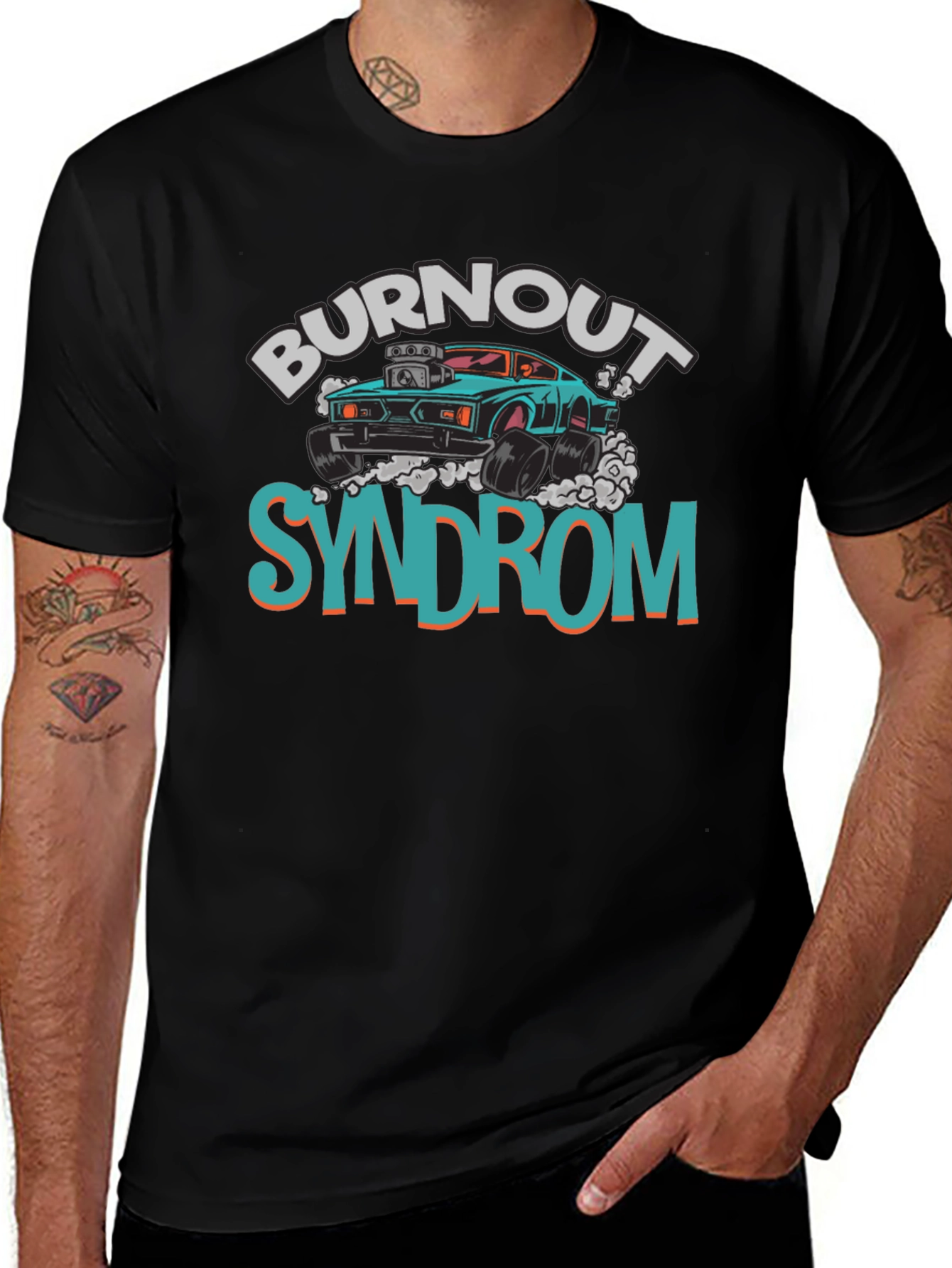 Burnout Syndrome Graphic Tee - Cool Car Design