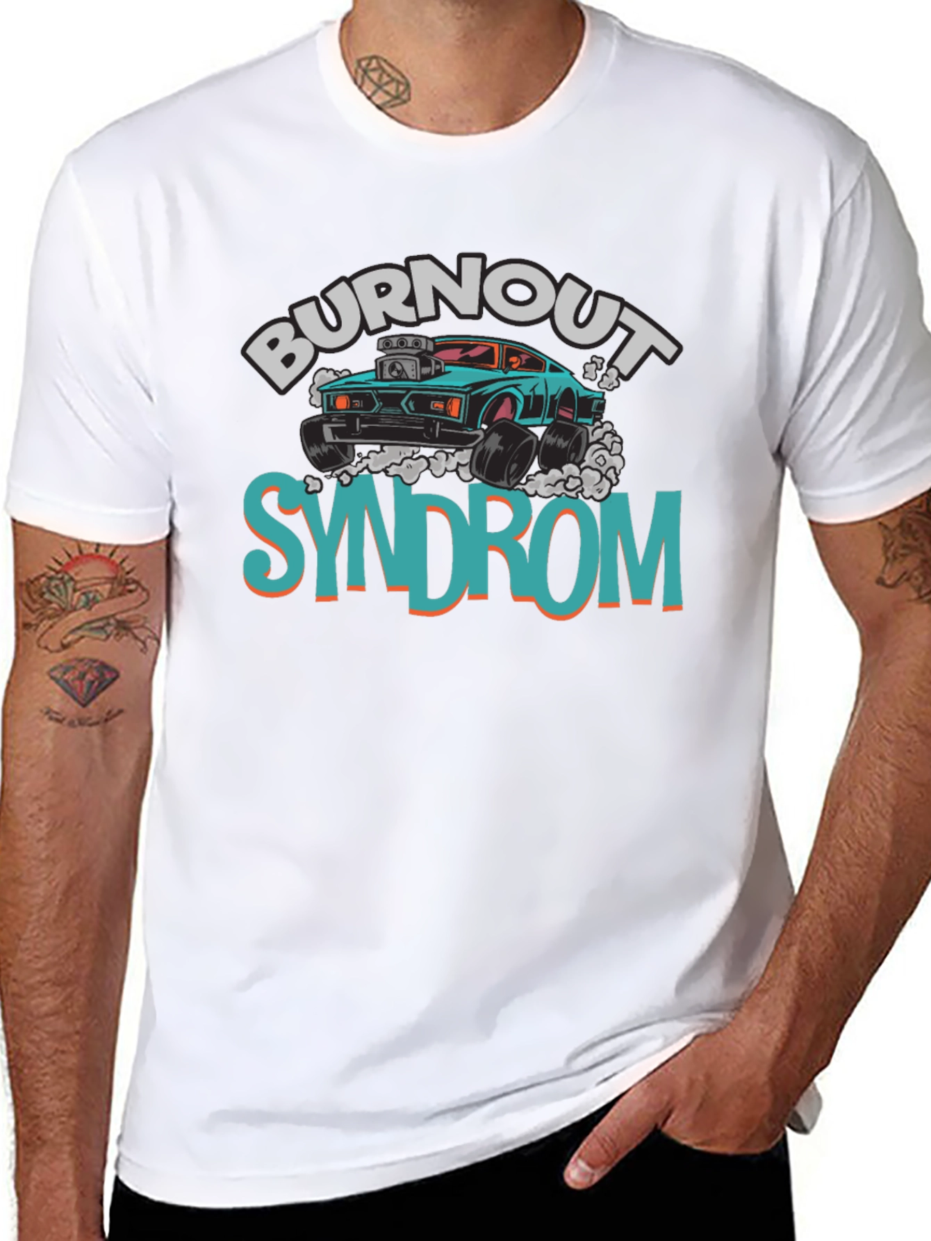 Burnout Syndrome Graphic Tee - Cool Car Design
