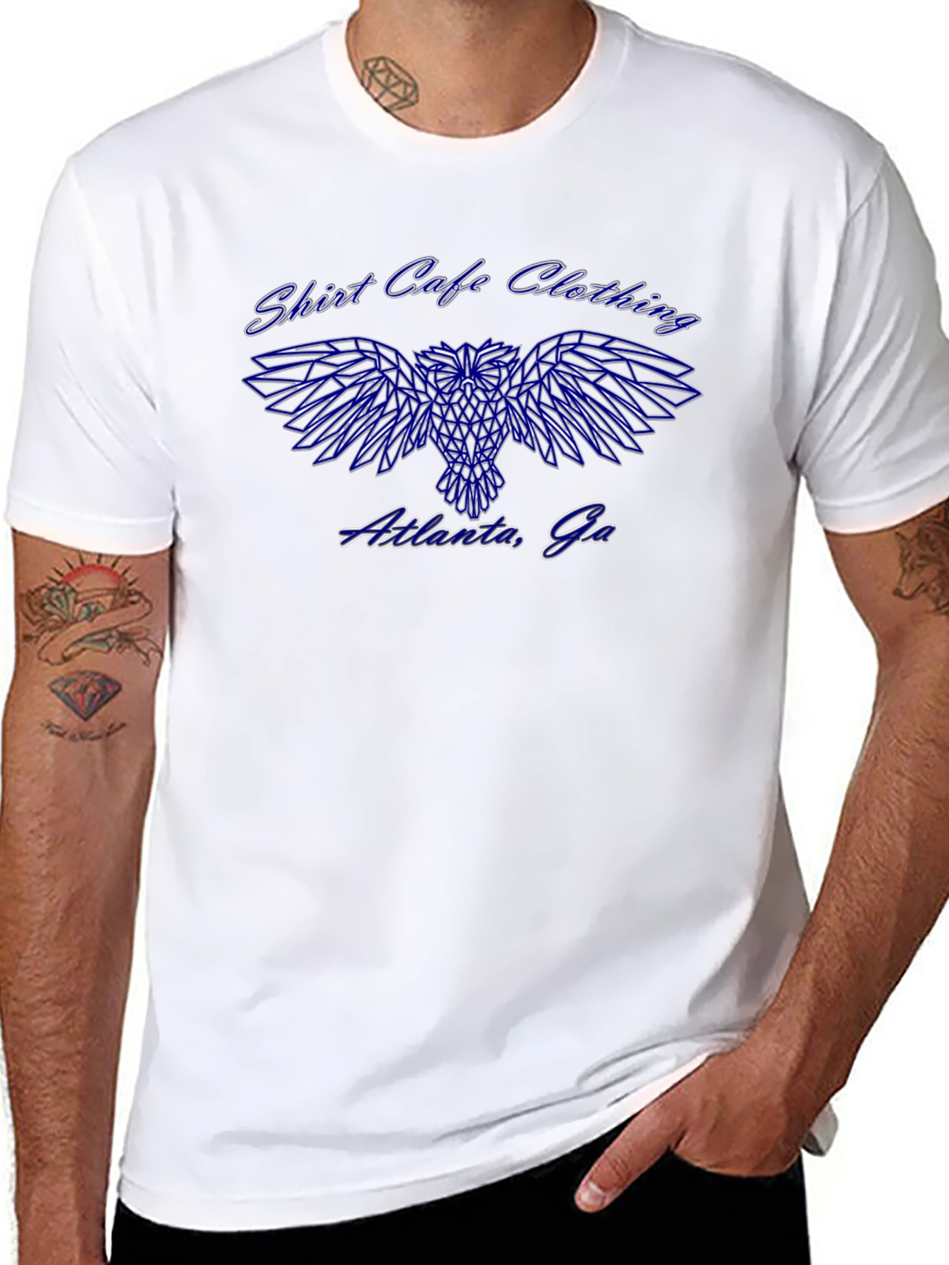 Shirt Cafe Clothing Black T-Shirt w/ Owl Design