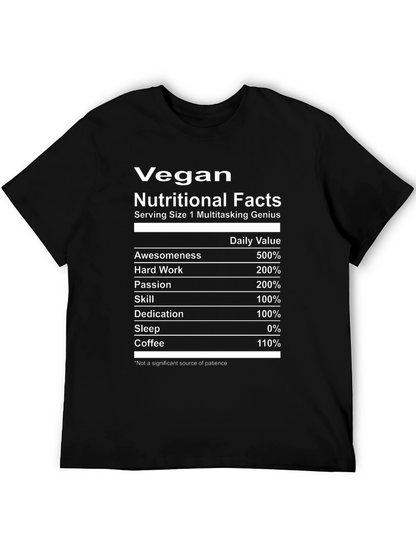 Vegan Nutritional Facts T-Shirt
